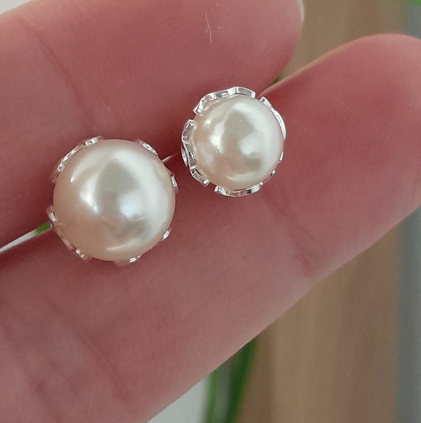 Aros Abridores perlas dos tamaños – Plata 925