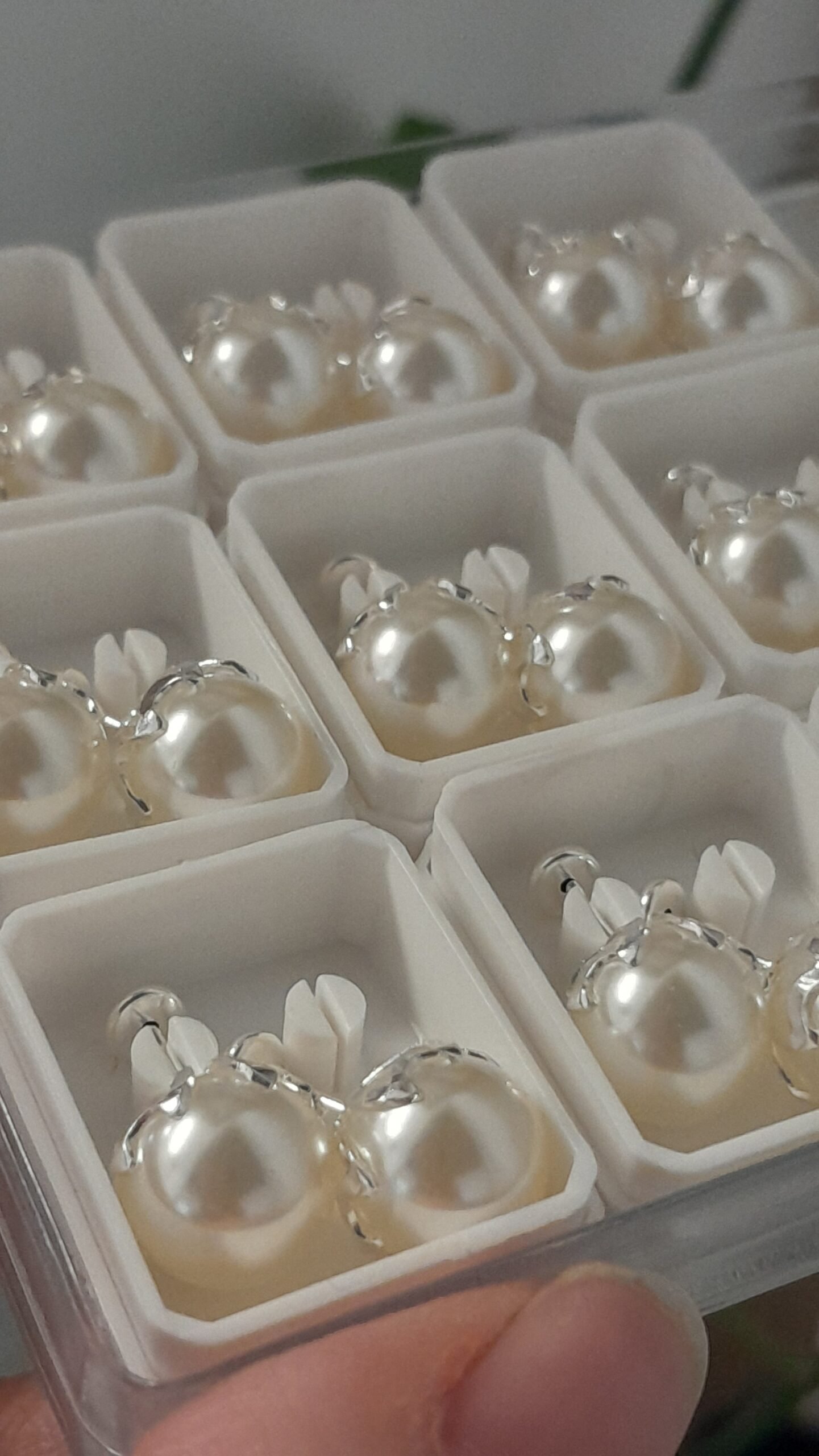 Aros Abridores perlas dos tamaños – Plata 925 - Image 2