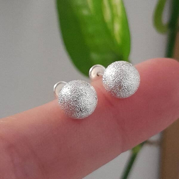 Aros Abridores esfera texturada – Plata 925