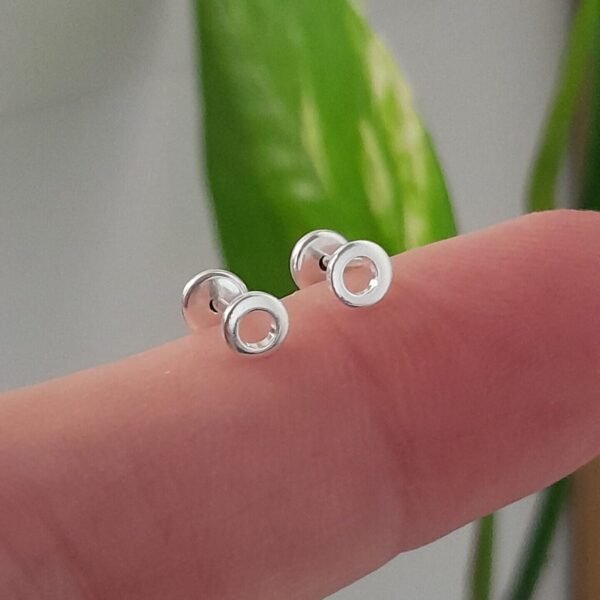 Aros Abridores lisos mini aros – Plata 925