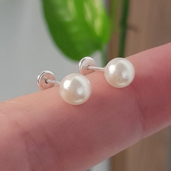 Aros Abridores mini perlas – Plata 925