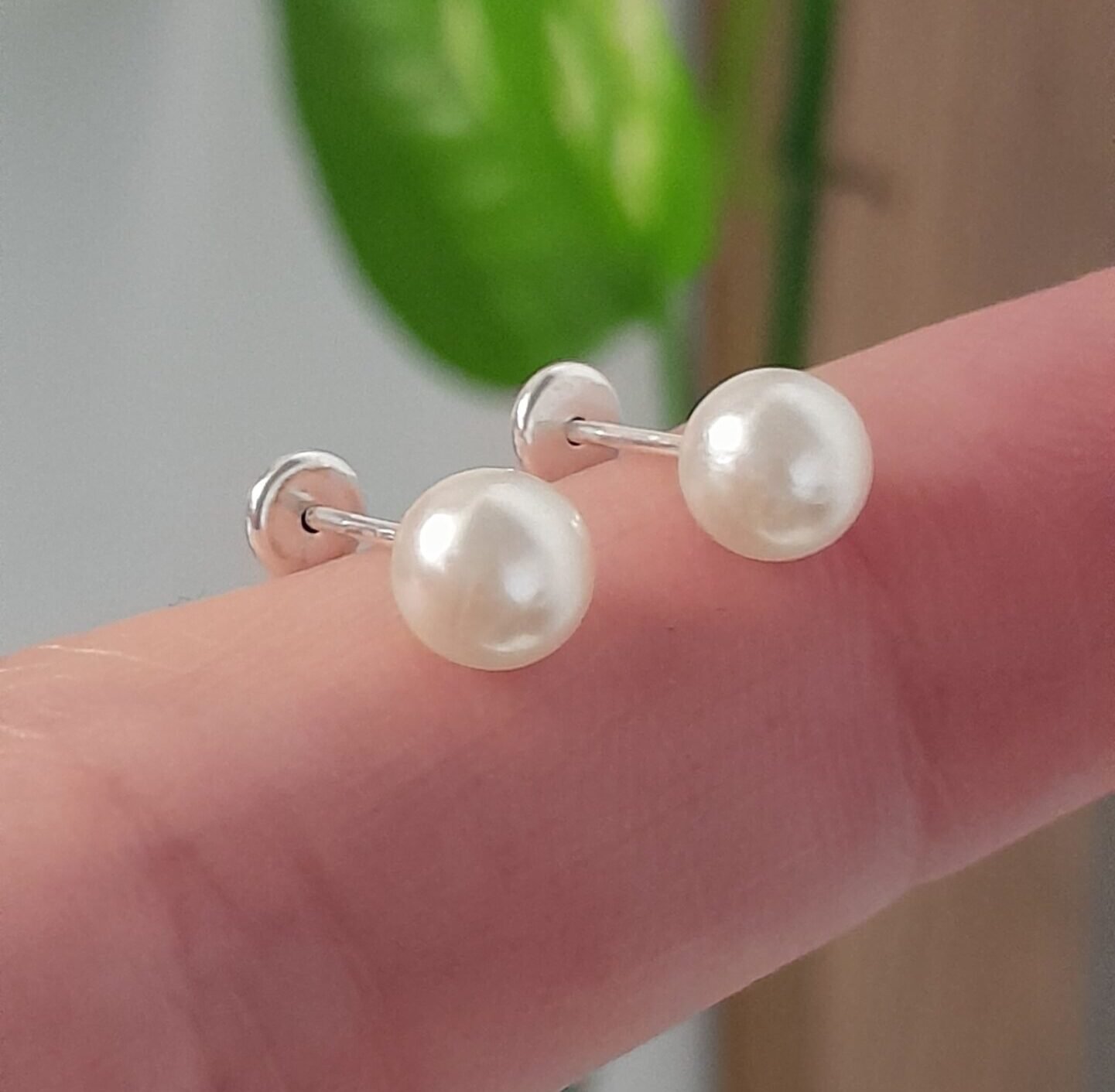 Aros Abridores mini perlas – Plata 925