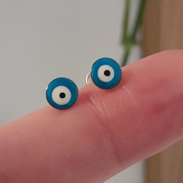 Aros Abridores esmaltado ojo turco – Plata 925