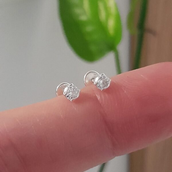 Aros Abridores brillo cristal mini – Plata 925