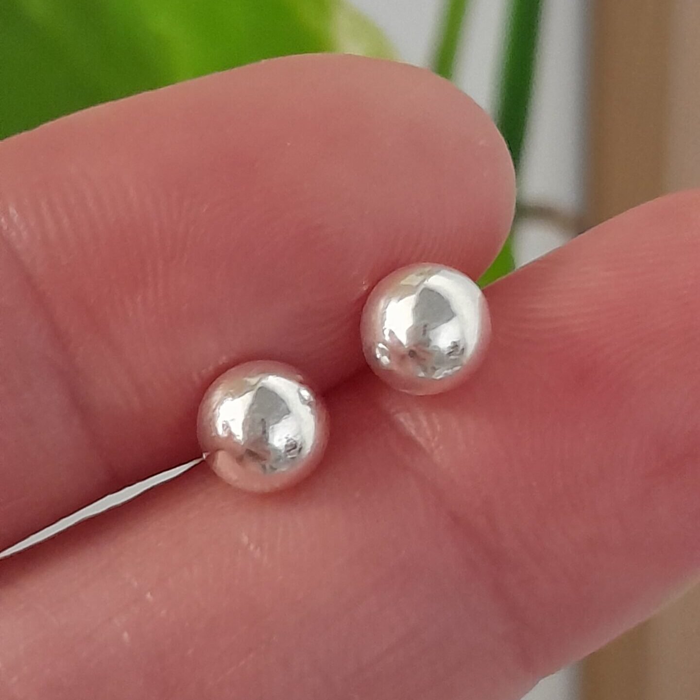 Aros Abridores lisos bolita grande – Plata 925