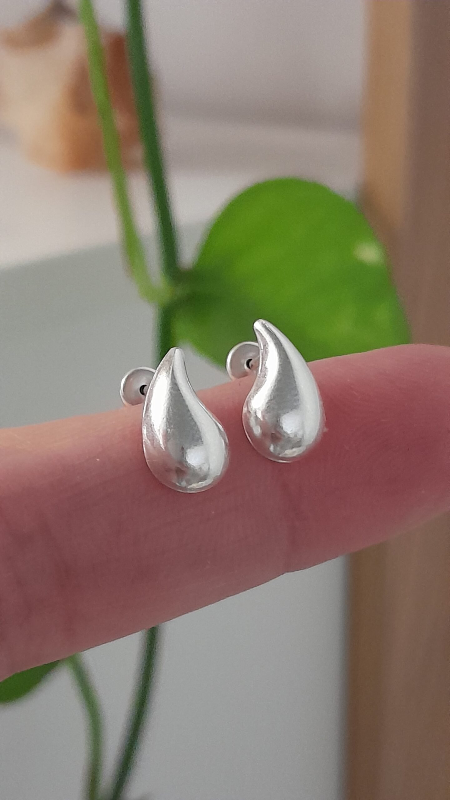 Aros Abridores liso gota – Plata 925