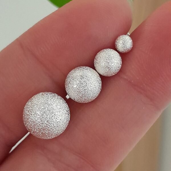 Aros Abridores con textura 4 tamaños  – Plata 925