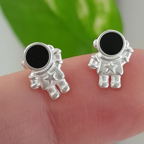 Aros Abridores Esmaltado Astronauta – Plata 925