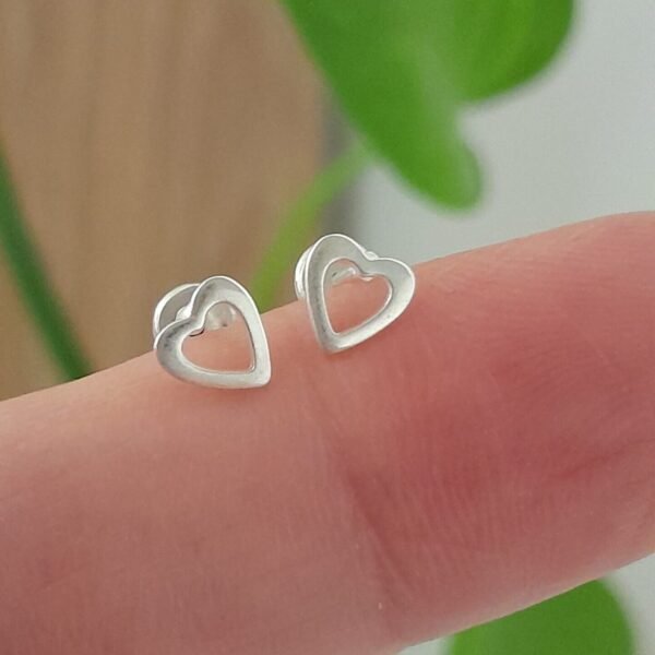 Aros Abridores Lisos Corazón – Plata 925