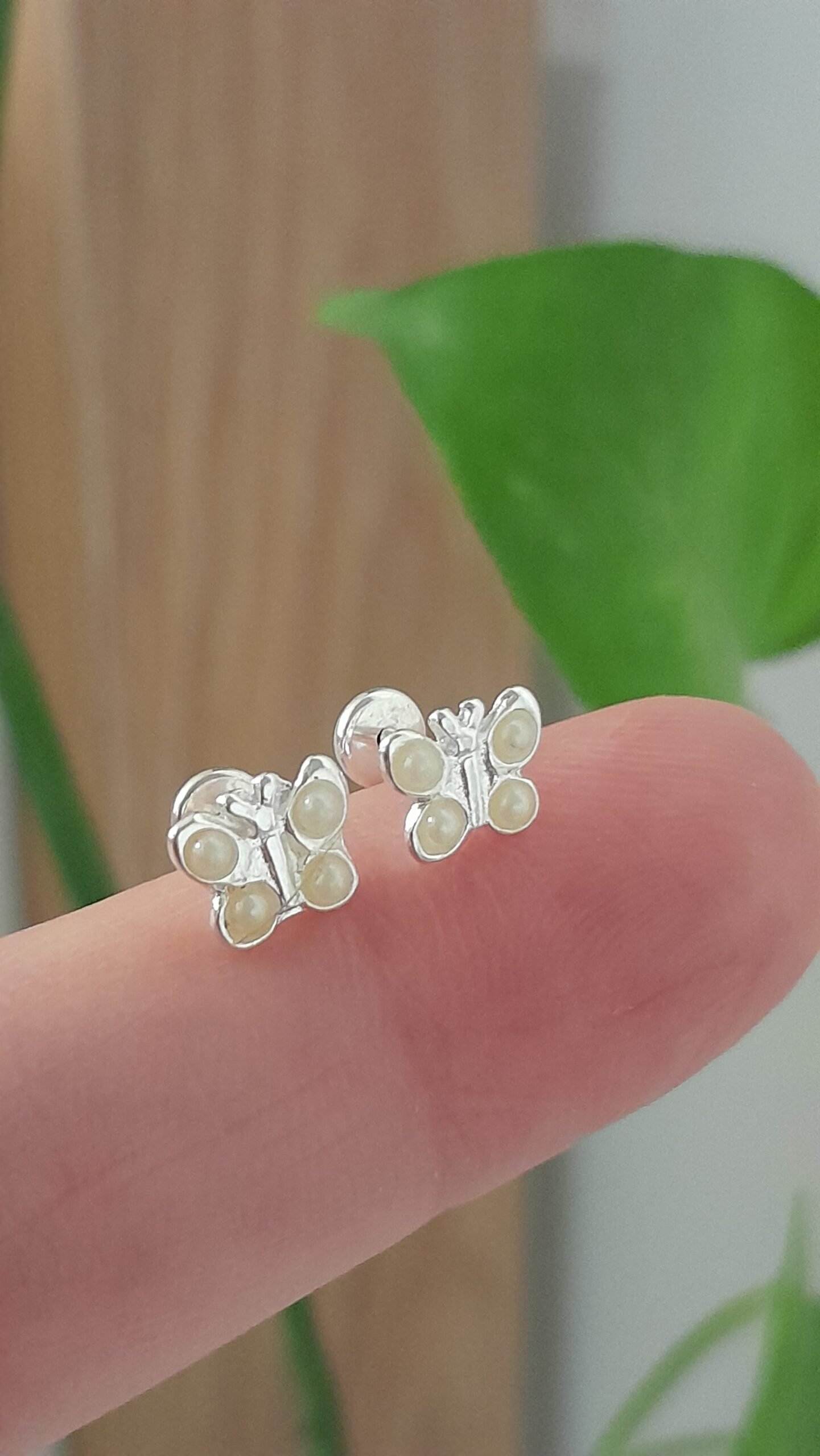 Aros Abridores Perlas Mariposa - Plata 925