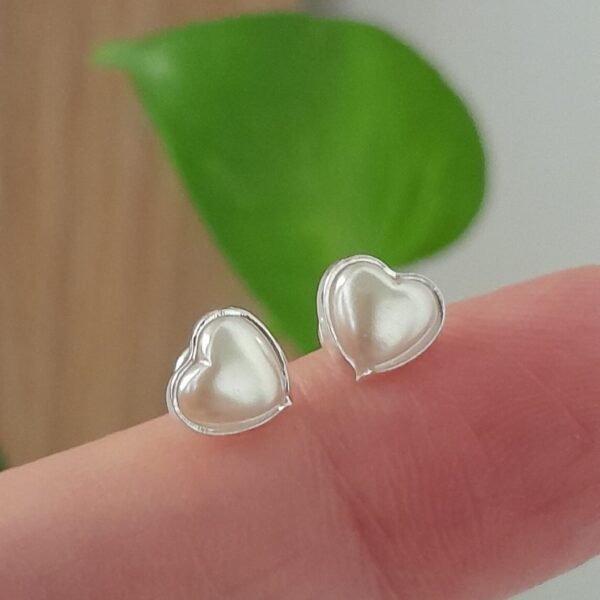 Aros Abridores Perlas Corazón - Plata 925