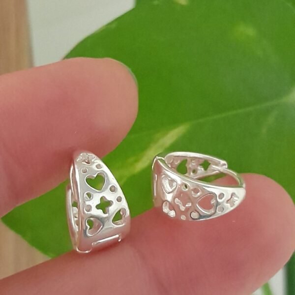 Aros Huggies mini corazones calado  - Laminados