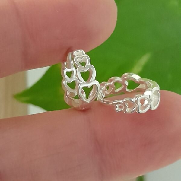 Aros Huggies mini corazones calados distintos tamaños - Laminados