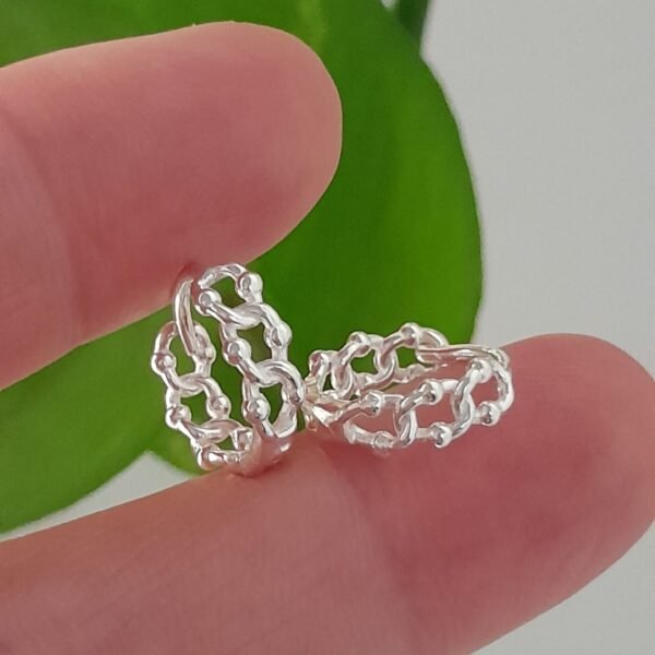 Aros Huggies mini eslabones entrelazados - Laminados