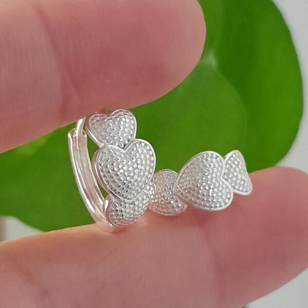 Aros Huggies mini corazón triple texturado - Laminados