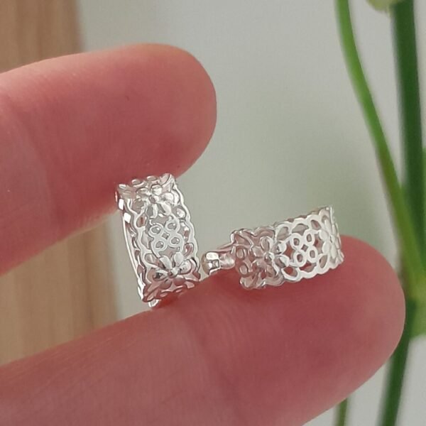 Aros Huggies mini infinito central con una textura - Laminados