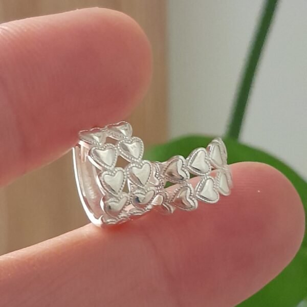 Aros Huggies mini corazones en fila - Laminados