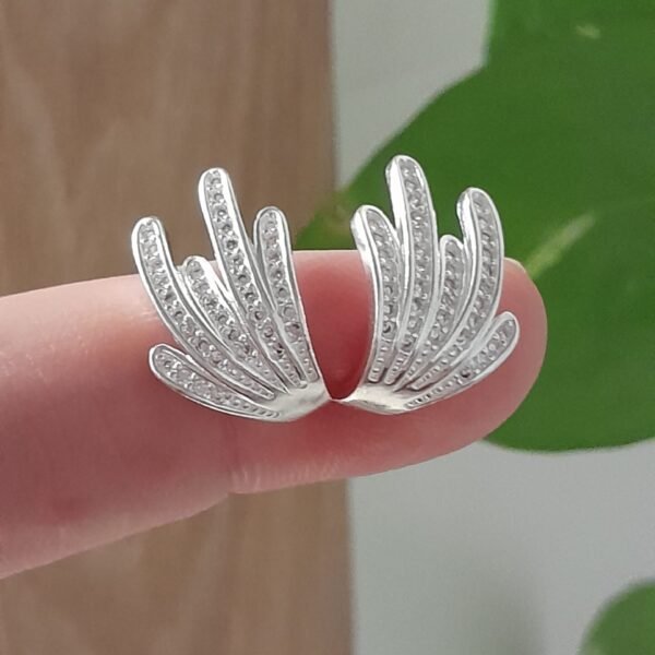 Aros pasantes mini alas ángel - Laminados