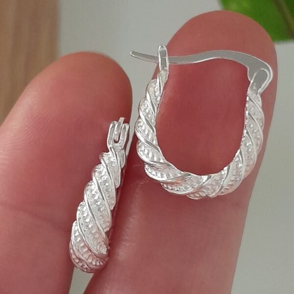 Aros huggies mini trenzados- Laminados