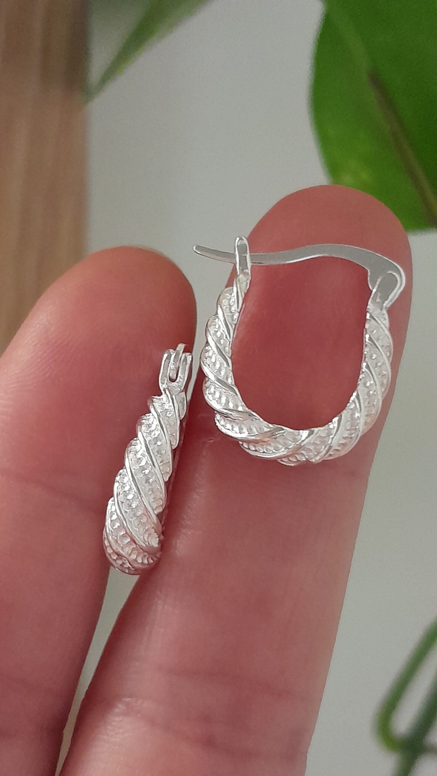 Aros huggies mini trenzados- Laminados