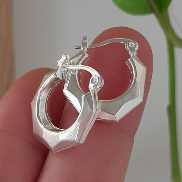 Aros huggies geométricos mini lisos  - Laminados