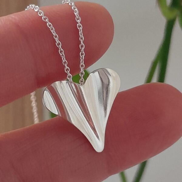 Conjunto cadena dije corazón liso - Laminados