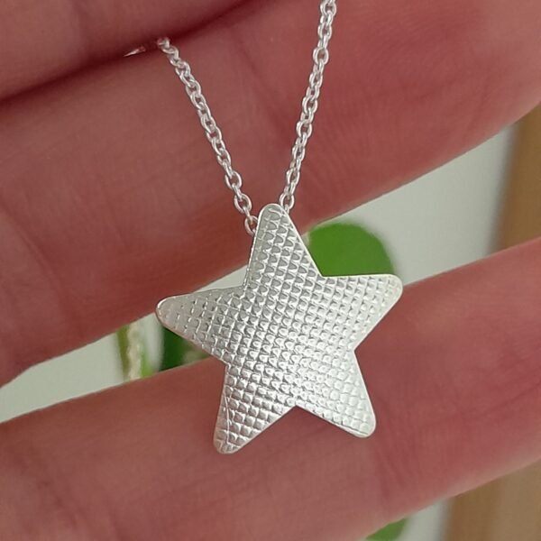 Conjunto cadena dije estrella con textura - Laminados