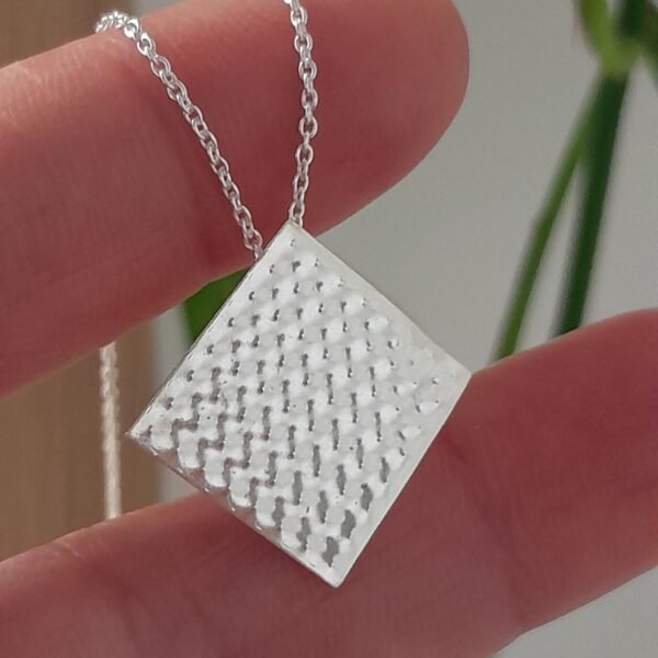 Conjunto cadena dije cuadrado texturado  - Laminados