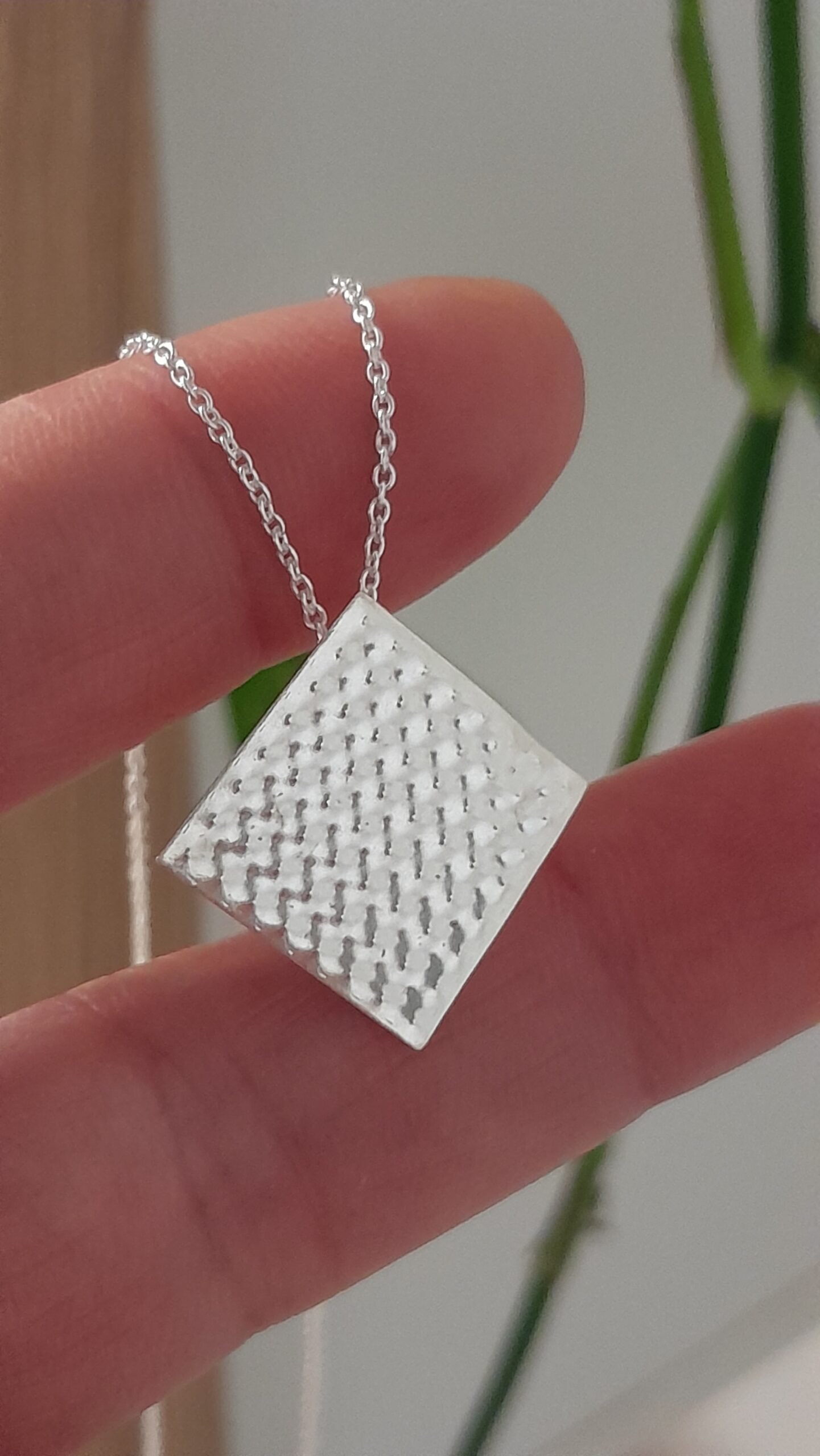 Conjunto cadena dije cuadrado texturado - Laminados