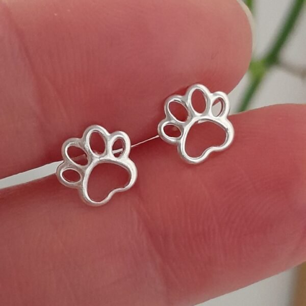 Aros Abridores huellas borde mini – Plata 925