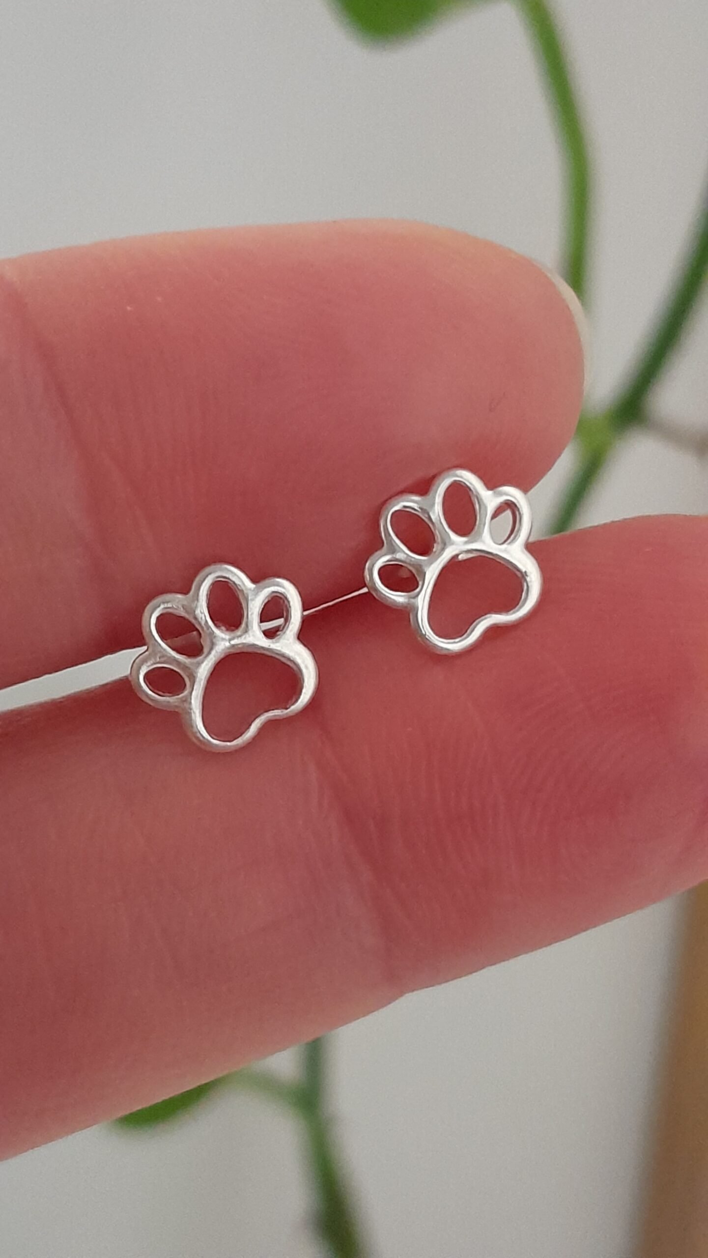 Aros Abridores huellas borde mini – Plata 925