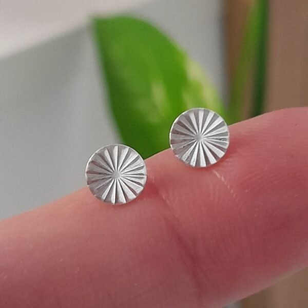 Aros Abridores circulo mini textura– Plata 925