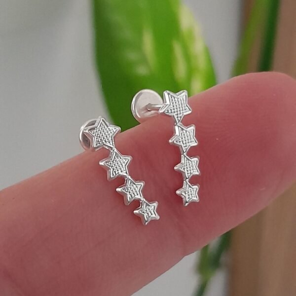Aros Abridores 4 estrellas mini – Plata 925