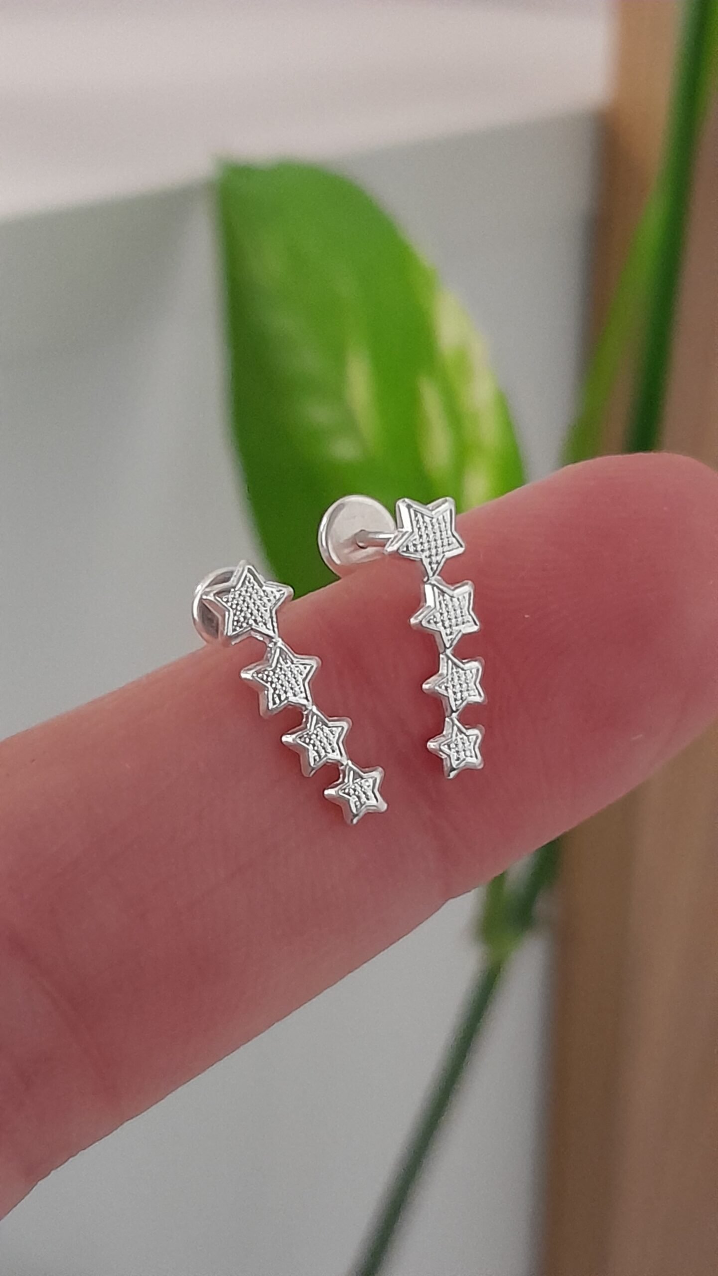 Aros Abridores 4 estrellas mini – Plata 925