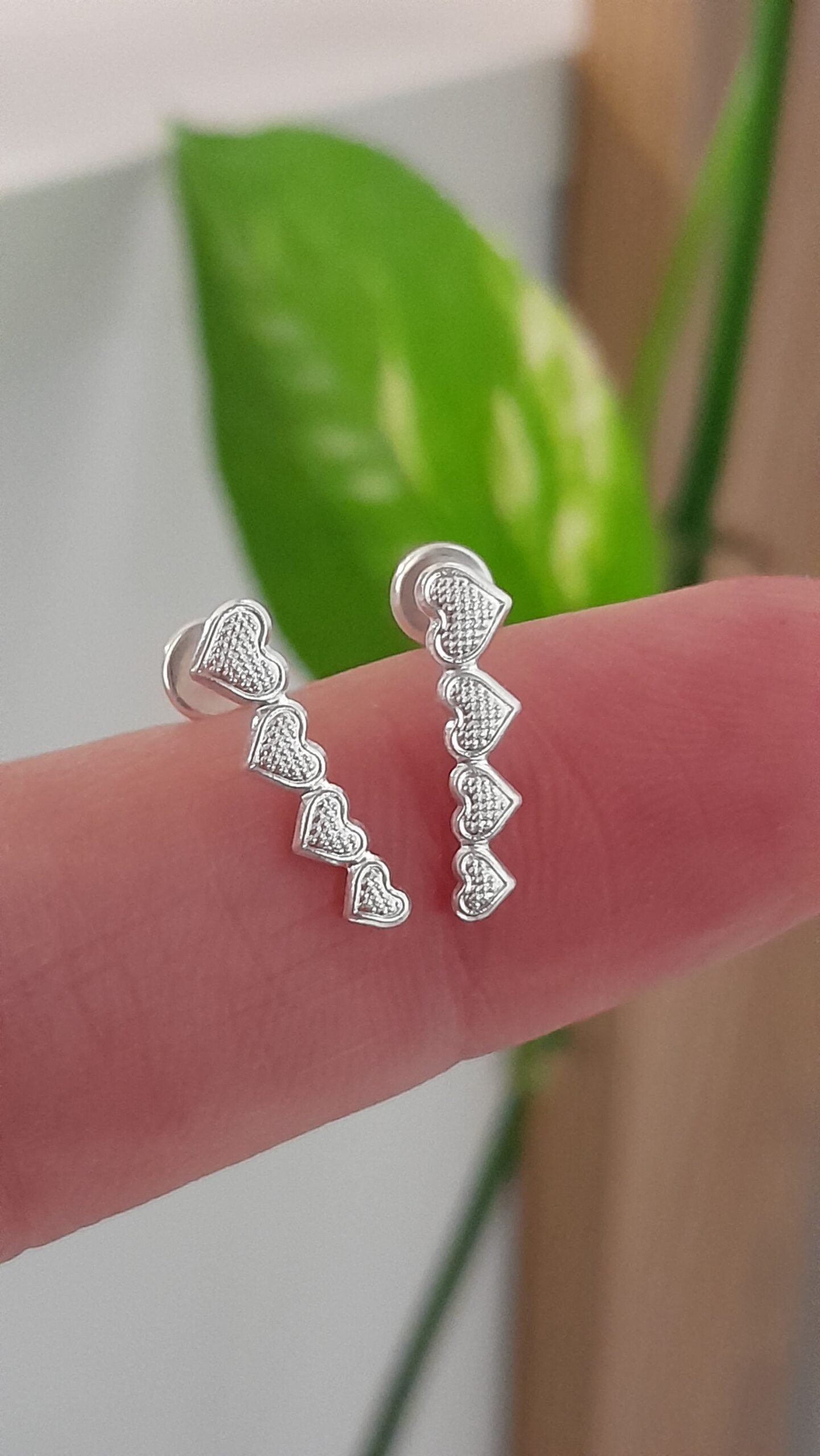 Aros Abridores 4 corazones mini – Plata 925