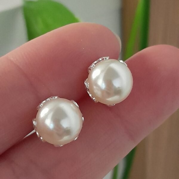 Aros Abridores perlas grandes con agarre – Plata 925