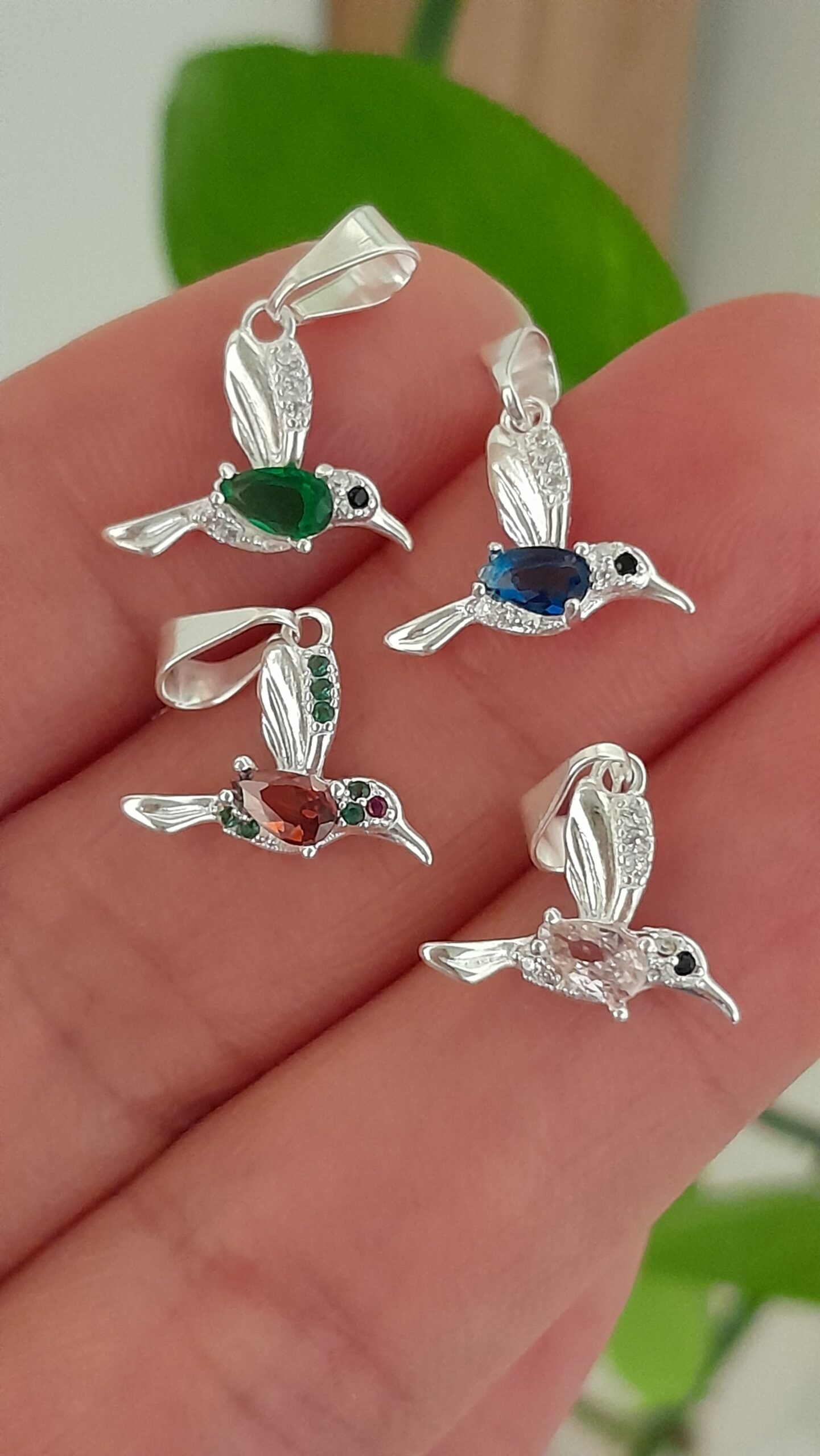 Dije colibrí con cristal - Laminados