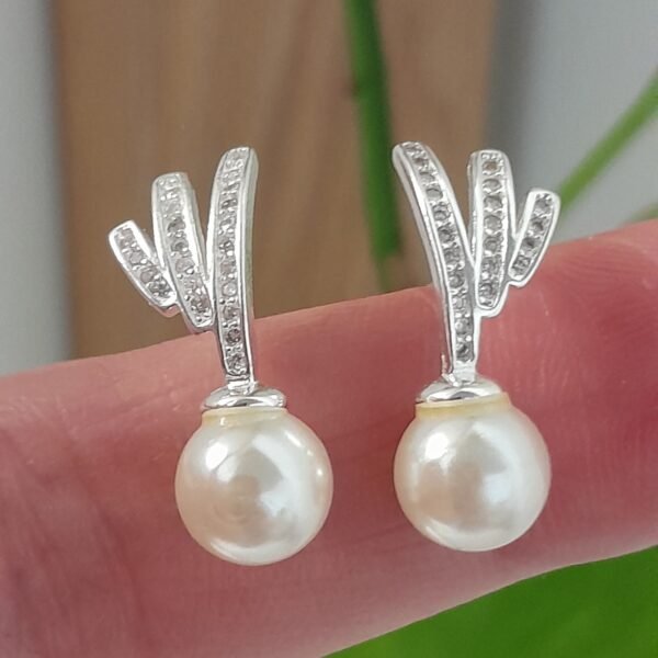 Aros pasantes perlas con brillos – Laminados