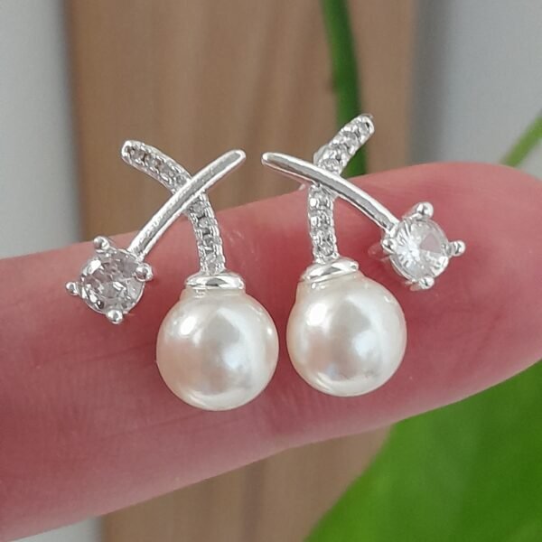 Aros pasantes perlas con brillos – Laminados