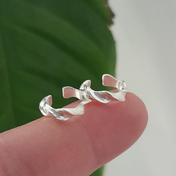 Aros mini lisos torzados cierre cuff - Laminados