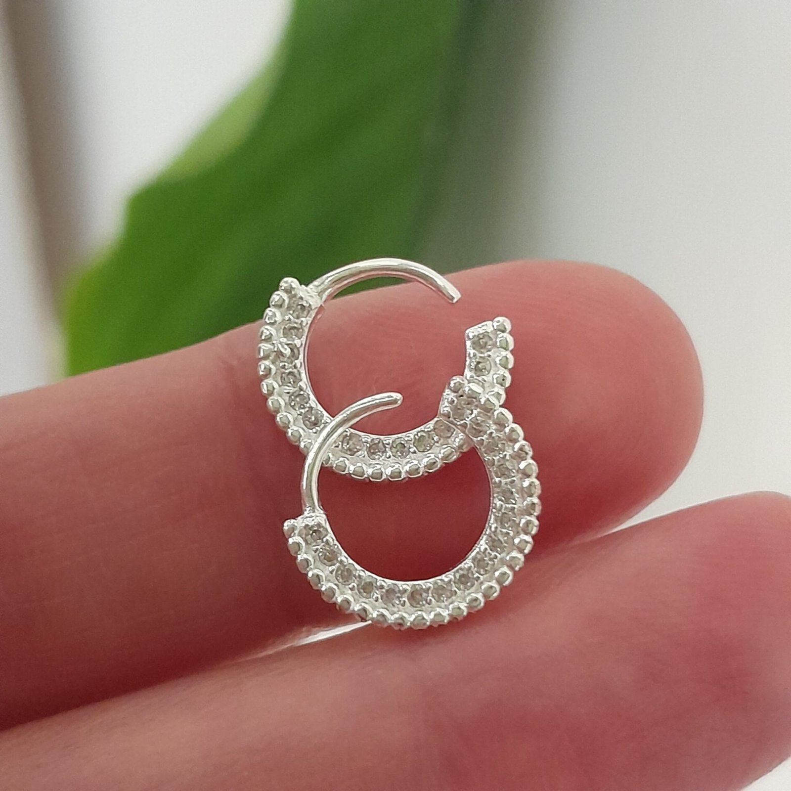 Aros mini con brillos cierre cuff - Laminados