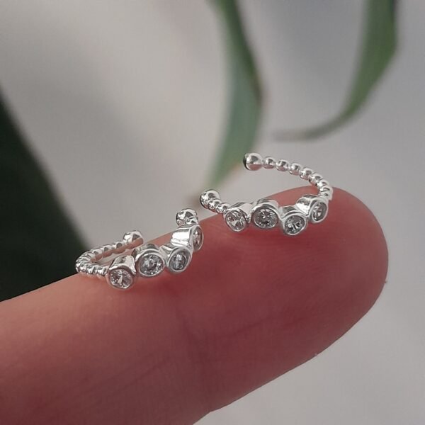 Aros mini argollas con brillos cierre cuff - Laminados