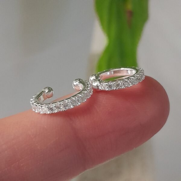 Aros mini con brillos cierre cuff - Laminados