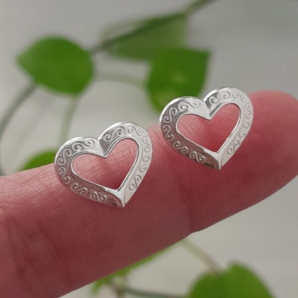 Aros mini corazones calados - Laminados