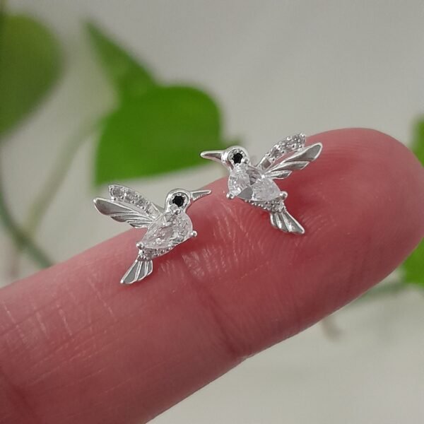 Aros mini con brillos pajaritos - Laminados