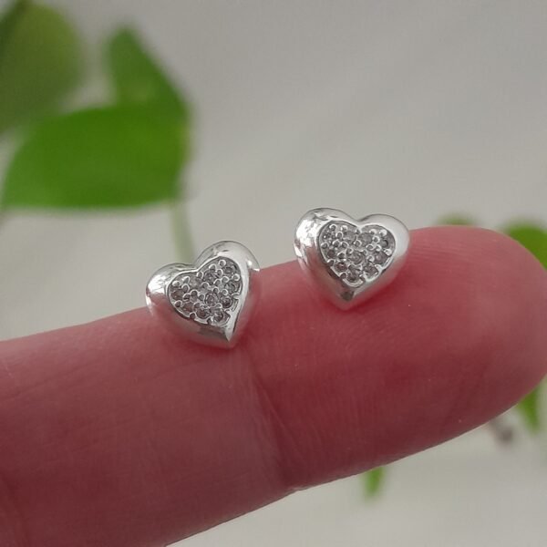 Aros mini con brillos corazones - Laminados