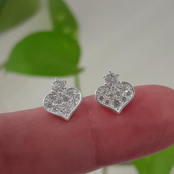 Aros mini corazones con brillo - Laminados