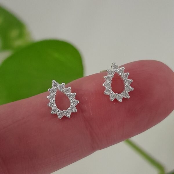 Aros mini gota con brillo - Laminados