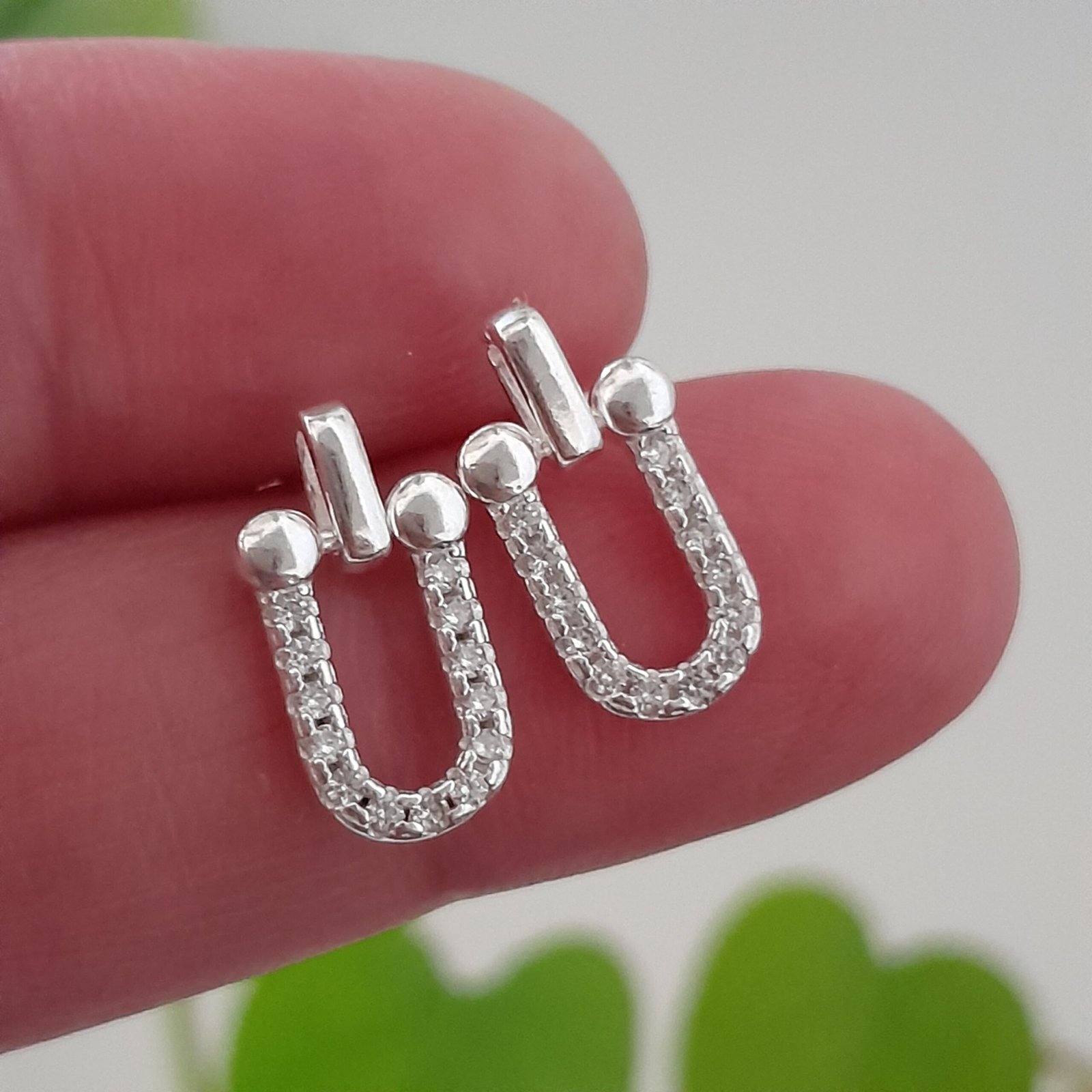 Aros mini U con brillo - Laminados