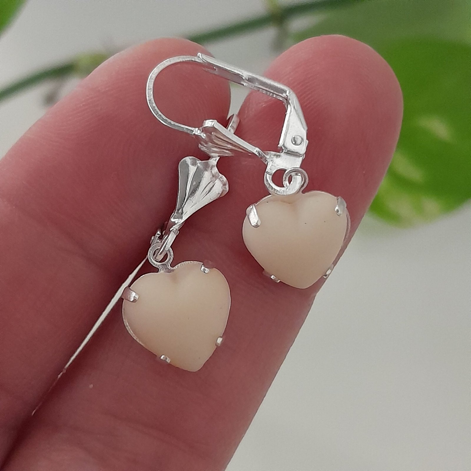 Aros mini corazones perlados crudo – Laminados - Image 2